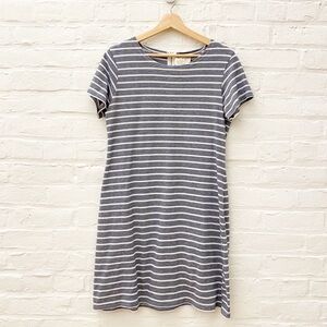 Sail to Sable || Striped Nautical Knit Dress Blue Large